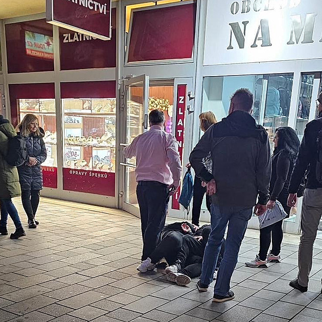Kladivem rozbil vitrínu zlatnictví. Lupiče na útěku zneškodnila náhodná kolemjdoucí
