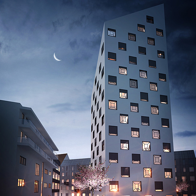 Nová dominanta centra Brna. Dům se zkoseným vrcholem připomíná slavný mrakodrap